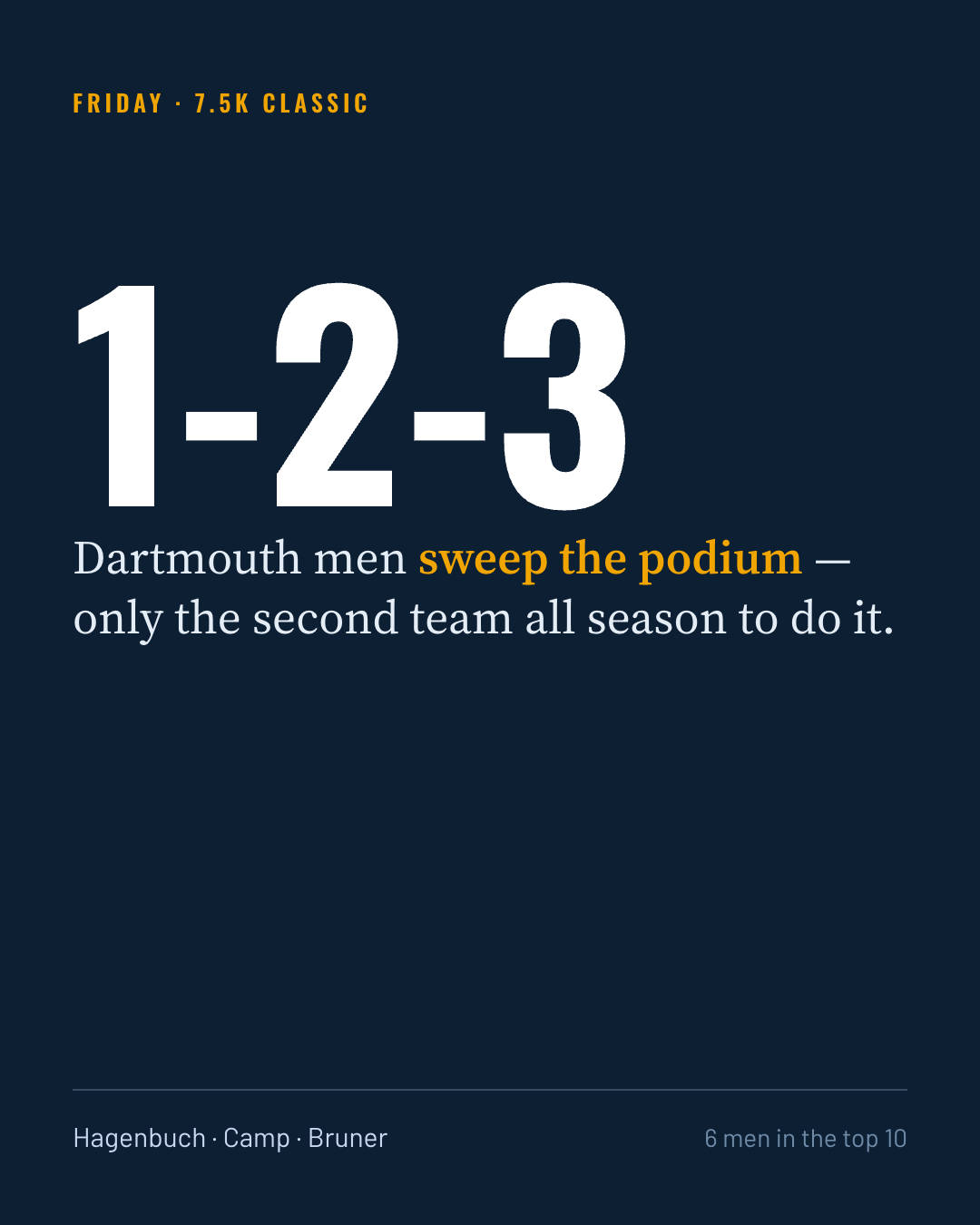 Headline result slide